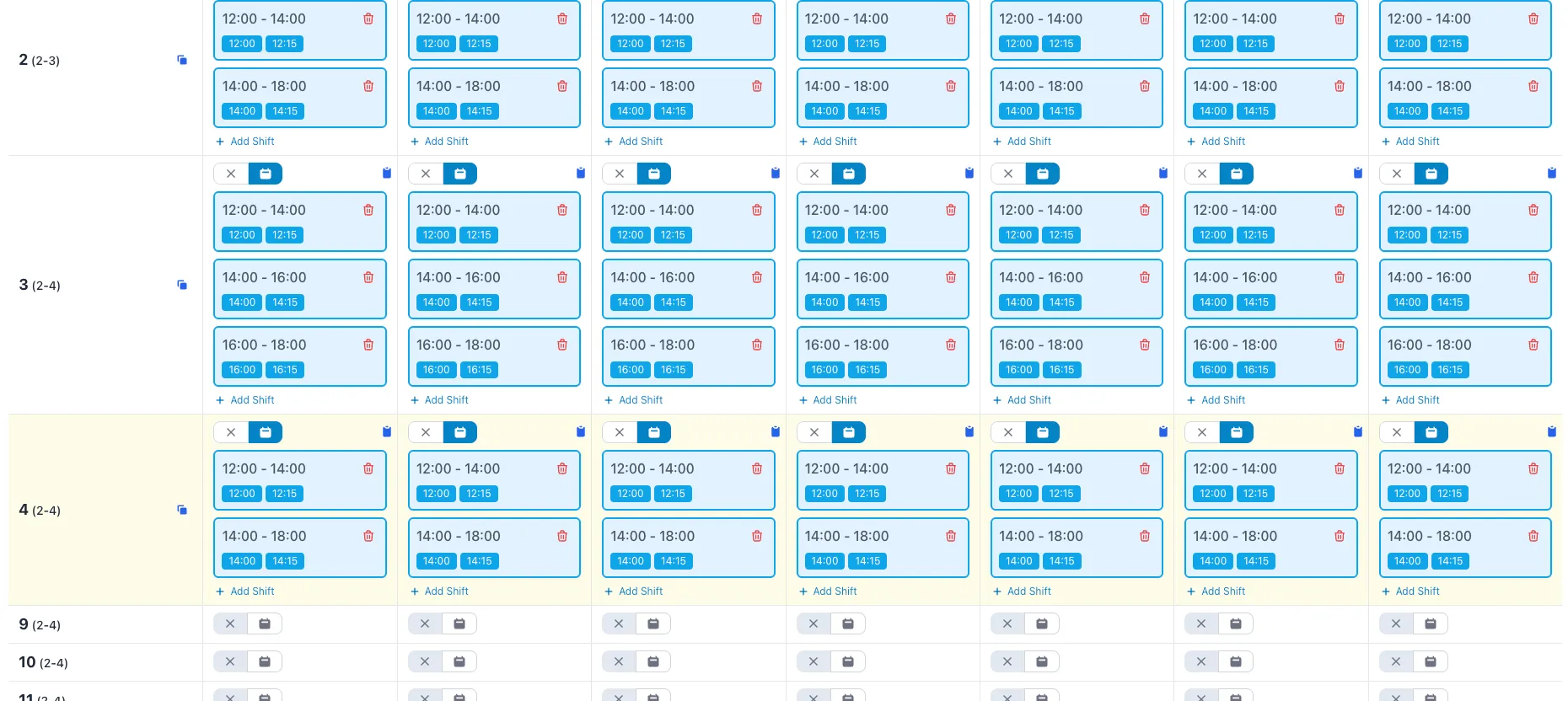 Create different turn patterns and durations per table to optimize service flow Apply different schedules per table - Wordpress plugin