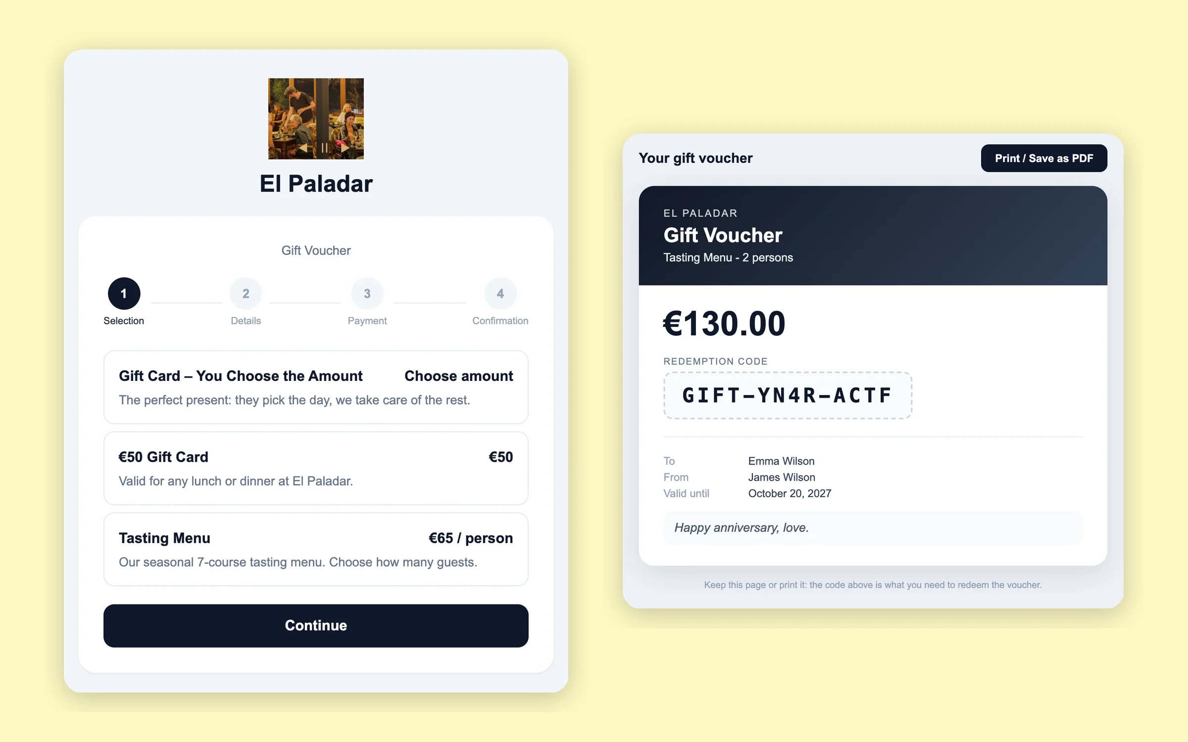 Gift Vouchers & Gift Cards - Wordpress plugin